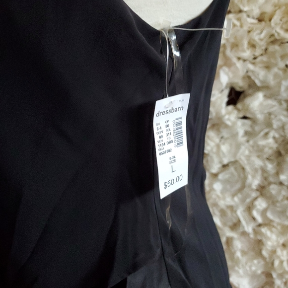 Nwt established 1962 diamond crusted sleeveless black layered top - Picture 4 of 11